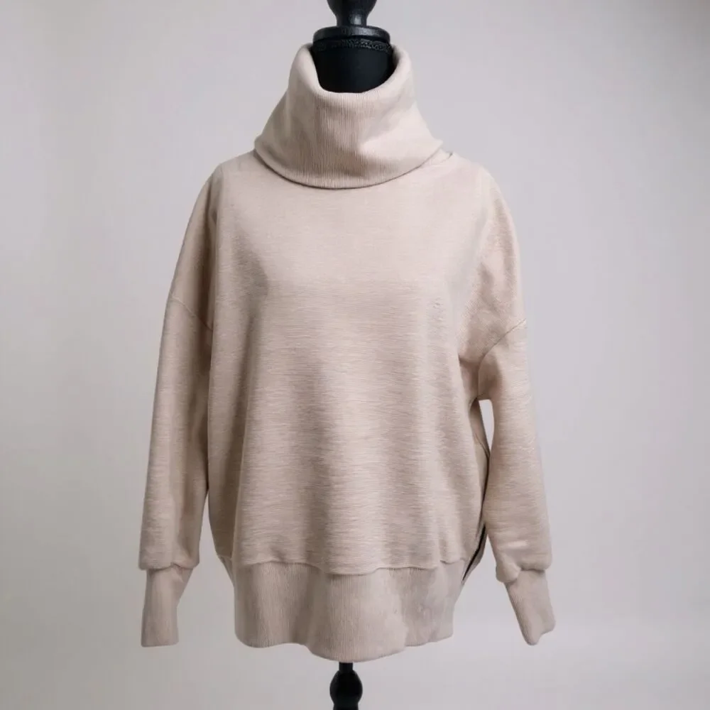 Varley Women’s Milton Oversized Side-Zip Collared Hoodie | Pale Pink | Small - Picture 1 of 6